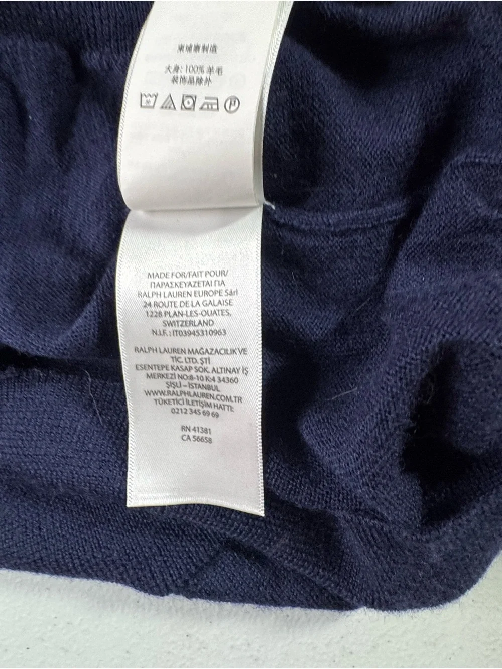 Ralph Lauren Men’s Navy Crewneck Sweater with Polo Pony